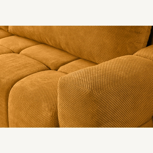 Fumo Komfortowa sofa narożna pikowana Tkanina Onega 19